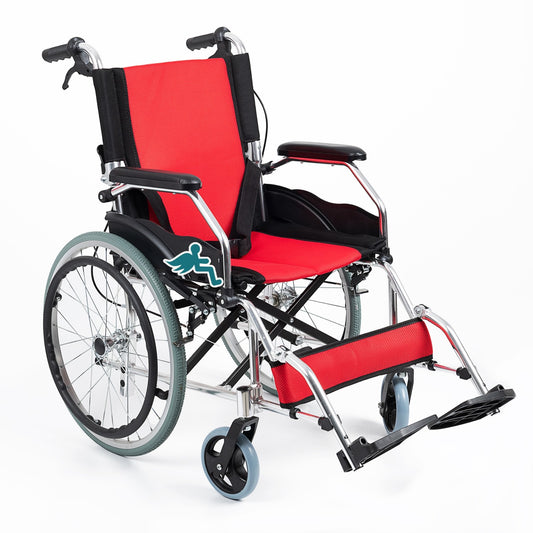 Manual Light Aluminium Wheelchair (LZ974MBK-B31) - RED
