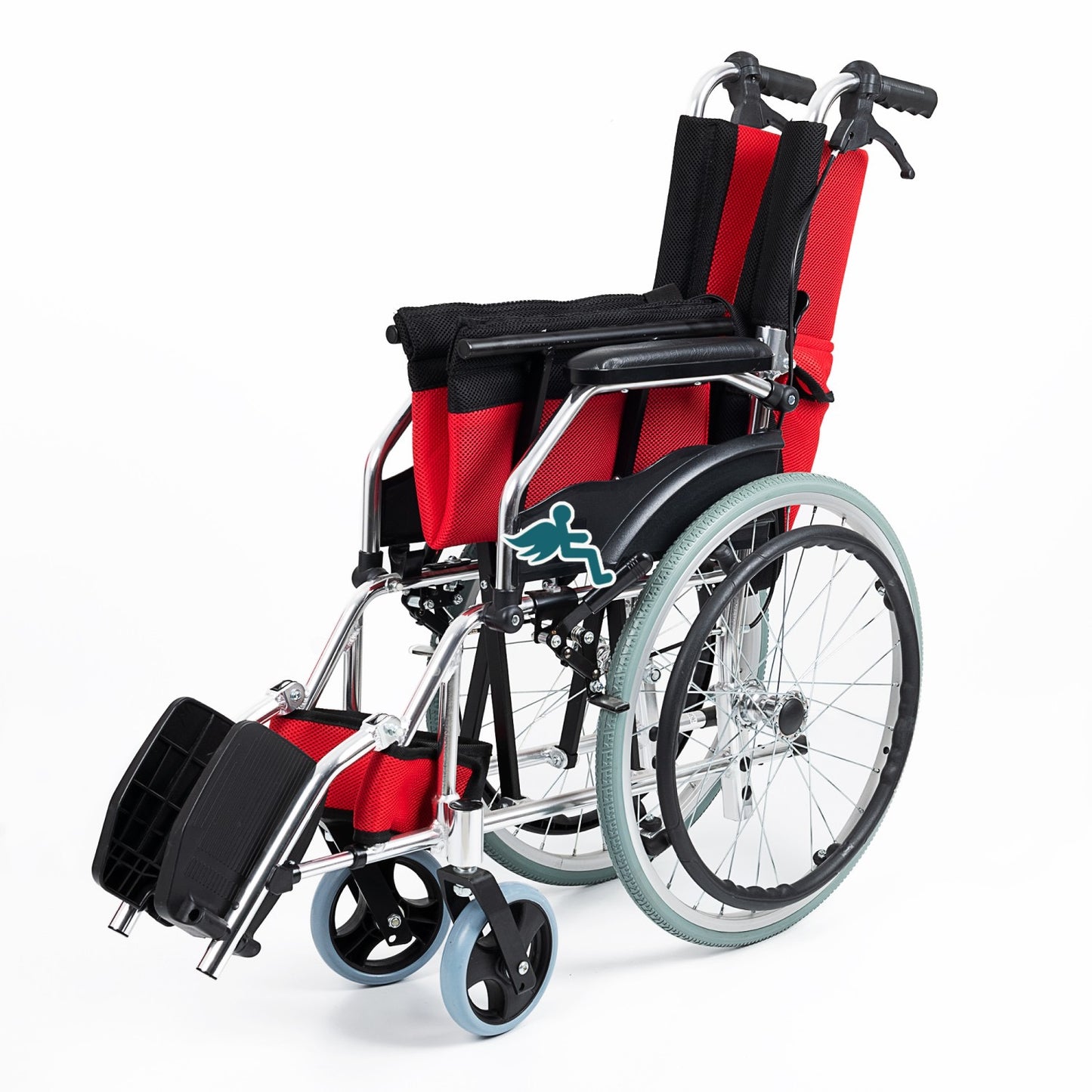 Manual Light Aluminium Wheelchair (LZ974MBK-B31) - RED