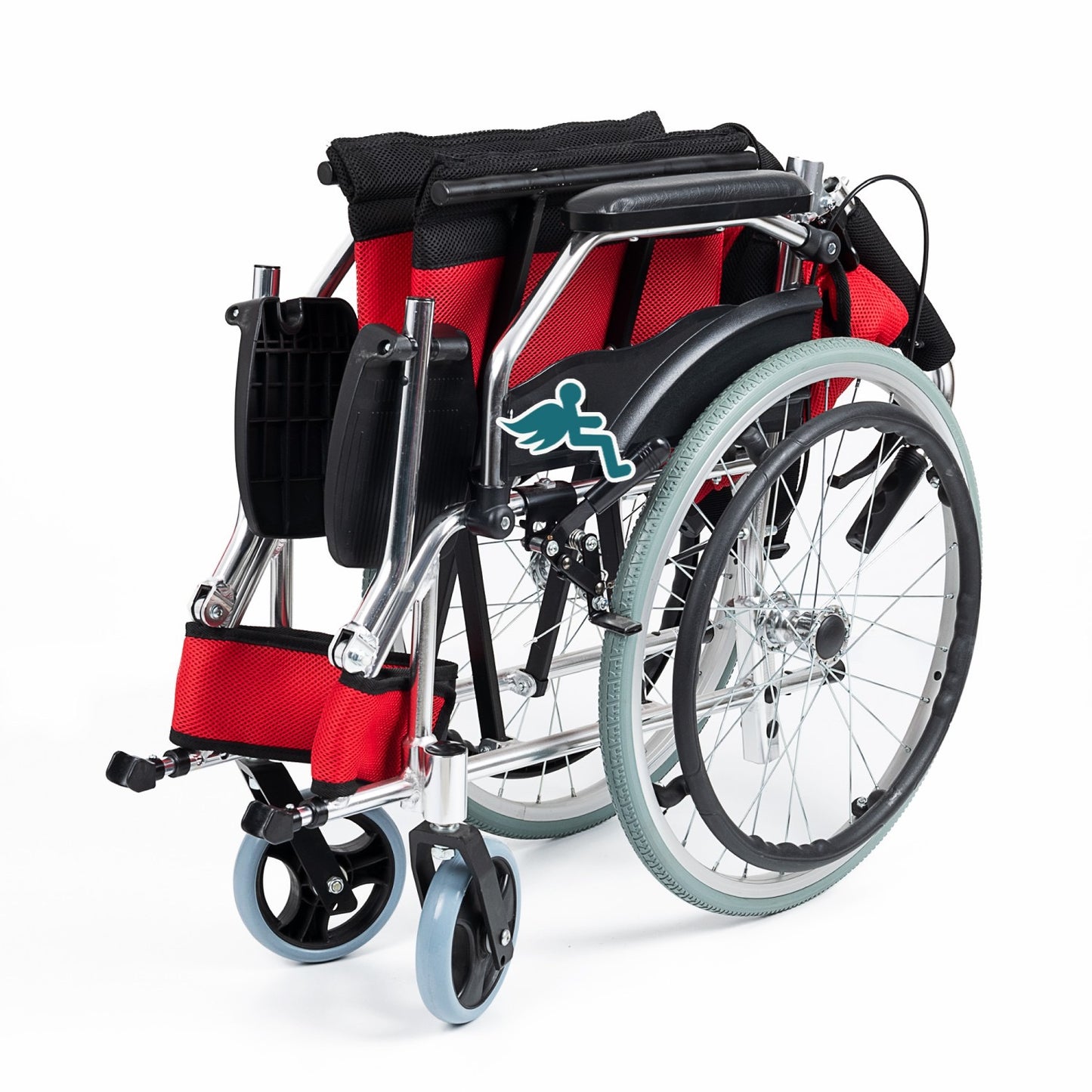 Manual Light Aluminium Wheelchair (LZ974MBK-B31) - RED